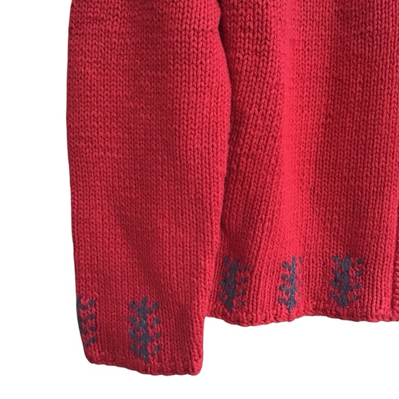 Marisa Christina Vintage Knitted By Hand  Fair Isle Zip Cardigan - Picture 9 of 11